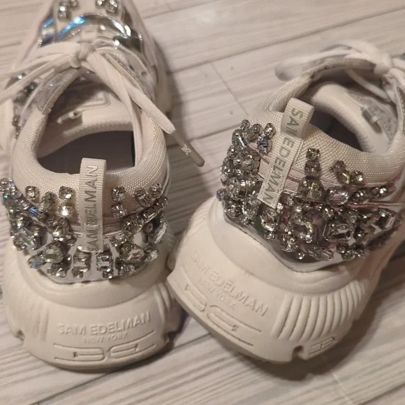 Sam Edelman Jewel Embellished Pyper Gym Sneaker Size 7.5 - Picture 4 of 10